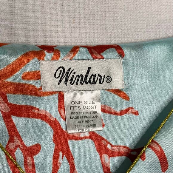 Winlar OS Womens Analucia Long Caftan Satin Lounger Coverup Resortwear - Picture 4 of 9